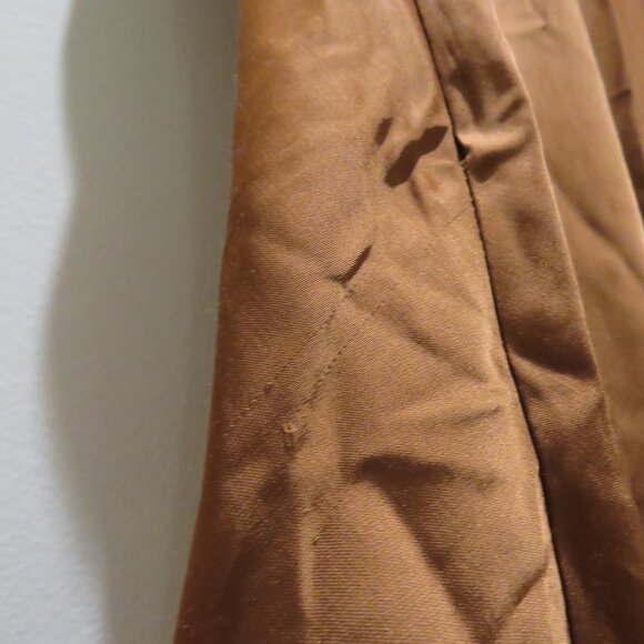 ABERCROMBIE & FITCH Satin Lace Midi Slip Dress Terracotta Y2K Friends Holidays - Picture 16 of 16